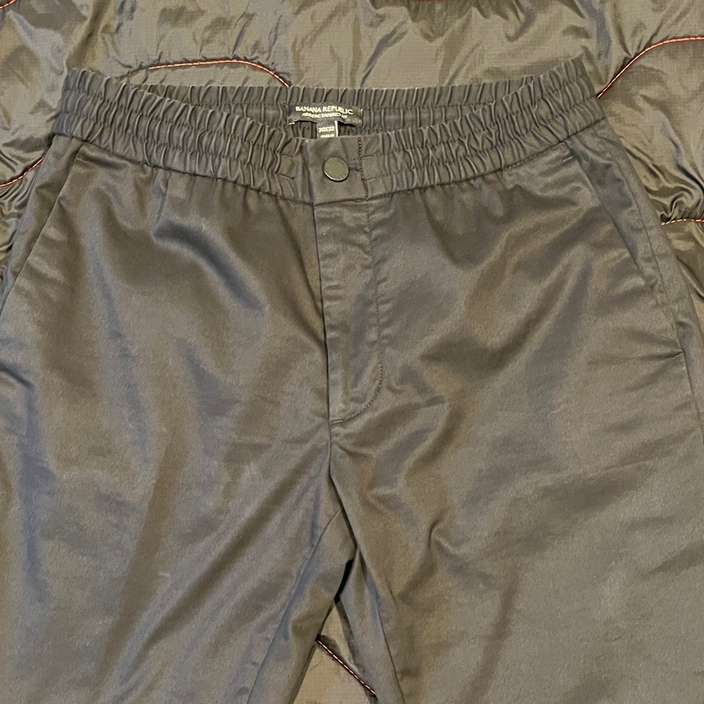 Banana Republic Black Elastic Drawstring Pants